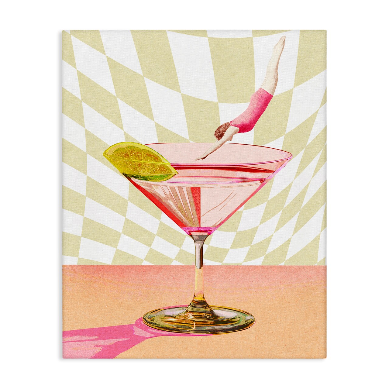 Stupell Industries Diving into Cocktail Canvas Wall Art Design by Daphne Polselli